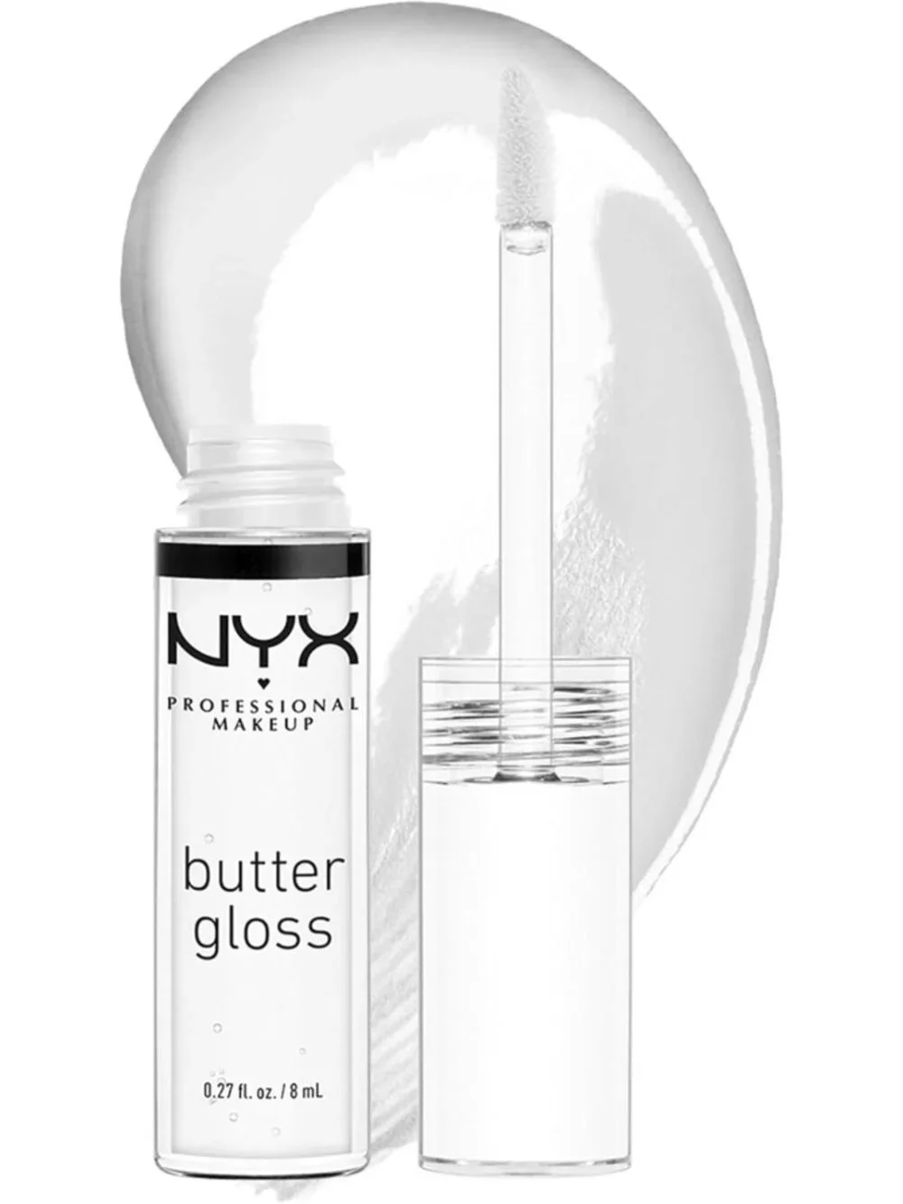 Non-Sticky Lip Gloss - Butter Gloss in Sugar Glass, Clear Finish, Hydrating